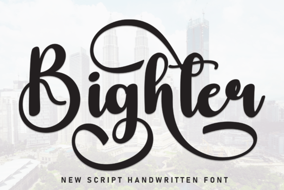 Discover Bighter: The Sweet Handwritten Font for Creative Projects
